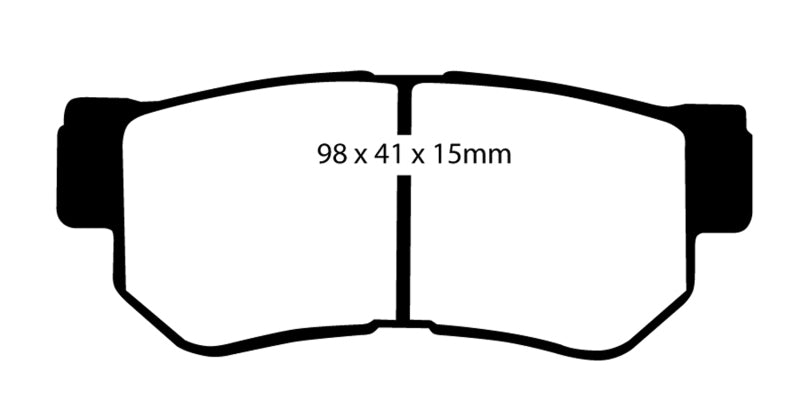 Plaquettes de frein arrière EBC 01-06 Hyundai Santa Fe 2.4 Greenstuff