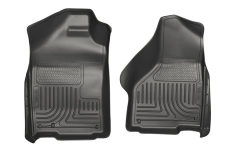 Revêtements de sol noirs Husky Liners 03-12 pour Dodge Ram 1500/2500/3500 Series Regular/Quad Cab WeatherBeater