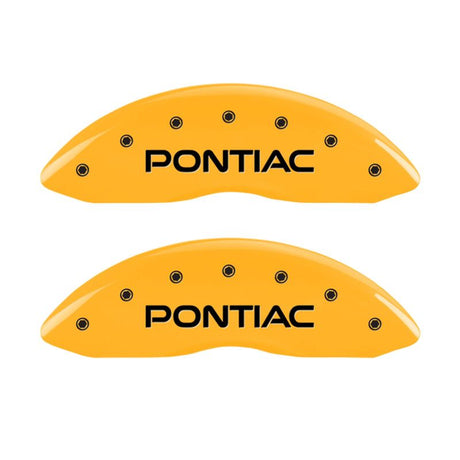 MGP 4 Caliper Covers Engraved Front Pontiac Rear G8 Yellow Finish Black Char 2008 Pontiac G8
