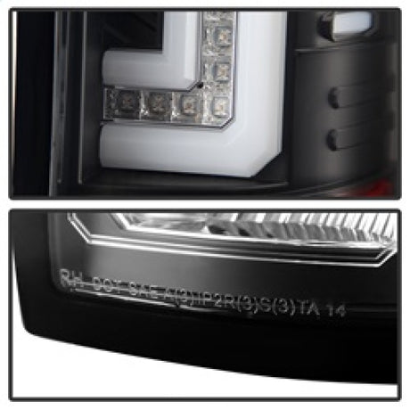 Feux arrière à LED Spyder GMC Sierra 14-16 Noir ALT-YD-GS14-LBLED-BK