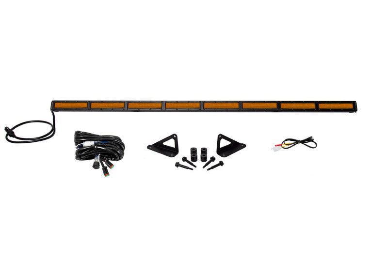 Diode Dynamics 18-21 Jeep JL Wrangler/Gladiator SS50 Hood LED Light Bar Kit - Amber Flood