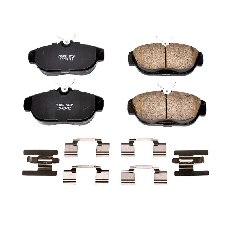 Plaquettes de frein avant Power Stop 91-92 Volvo 740 Z17 Evolution en céramique avec matériel