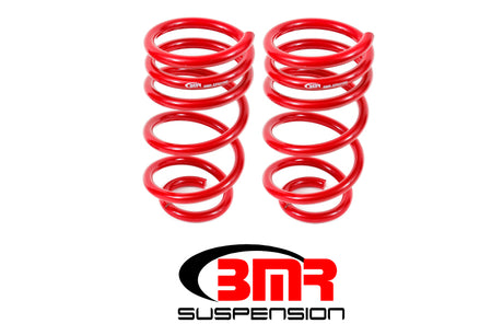 BMR 10-15 5th Gen Camaro V8 Rear Lowering Springs - Red BMR Suspension