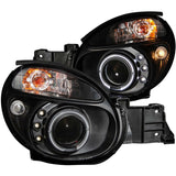 Phares de projecteur ANZO 2002-2003 Subaru Impreza avec halo noir