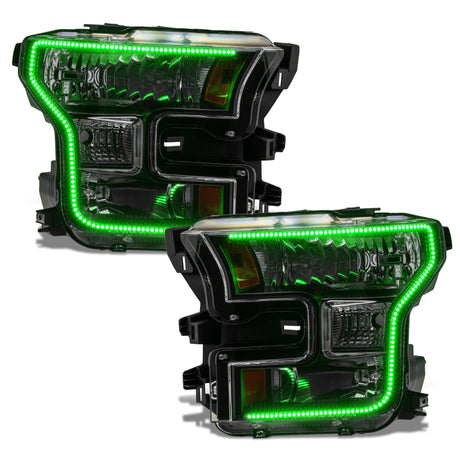 Phares halogènes pré-assemblés Oracle 15-17 Ford F-150 Dynamic RGB+A - Édition noire - VOIR LA GARANTIE