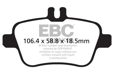 Plaquettes de frein arrière EBC 13+ Mercedes-Benz CLA250 2.0 Turbo Yellowstuff