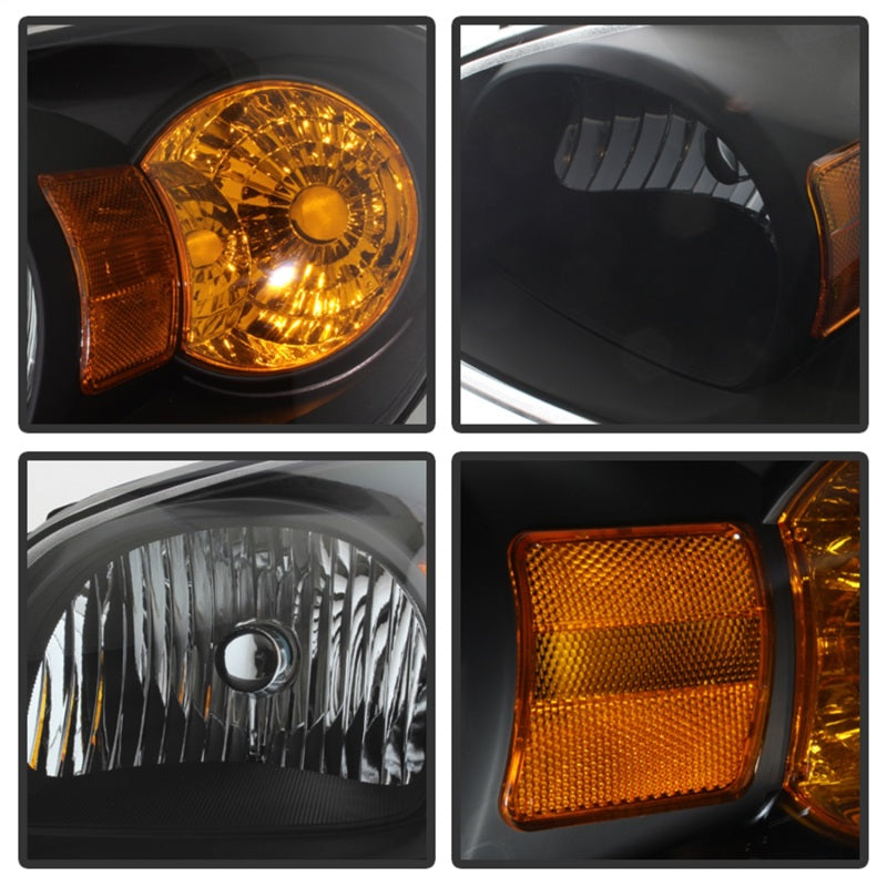 xTune Chevy Cobalt 05-10 Crystal Headlights Black HD-JH-CCOB05-AM-BK