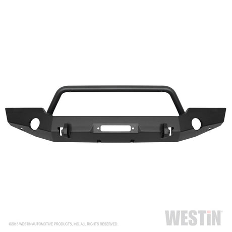 Pare-chocs avant pleine largeur Westin 18-19 Jeep Wrangler JL WJ2 avec pare-buffles noir texturé