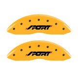 MGP 4 Caliper Covers Engraved Front & Rear SPORT Yellow finish black ch