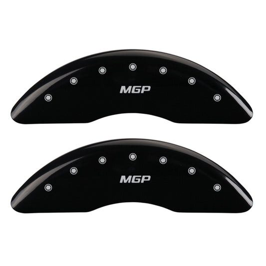 MGP 4 Caliper Covers Engraved Front & Rear MGP Black finish silver ch