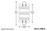 Diode Dynamics 44mm SML9 LED Bulb - Amber (Single)