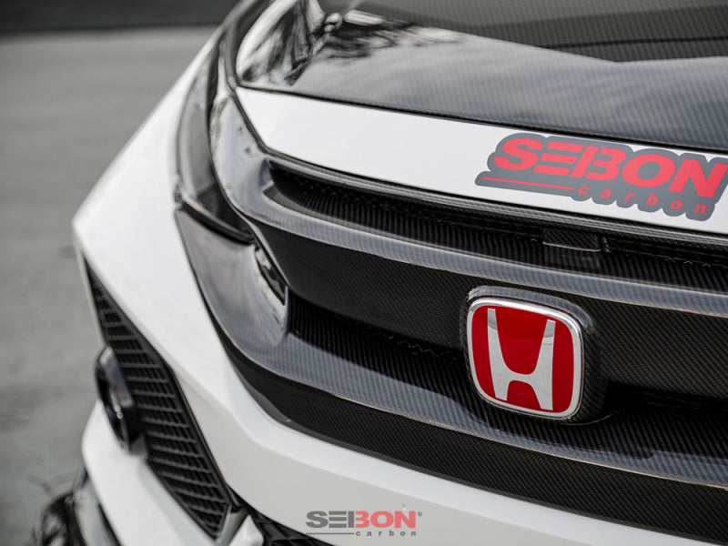 Seibon 16-18 Honda Civic OEM-Style Carbon Fiber Front Grill