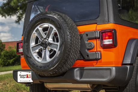 Charnière de porte-pneus Rugged Ridge Spartacus HD moulée pour Jeep Wrangler JL 18-20