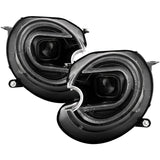 Phares de projecteur halogènes Spyder Mini Cooper 07-12 V2 uniquement - Noir PRO-YD-MC07V2SI-SBLB-BK