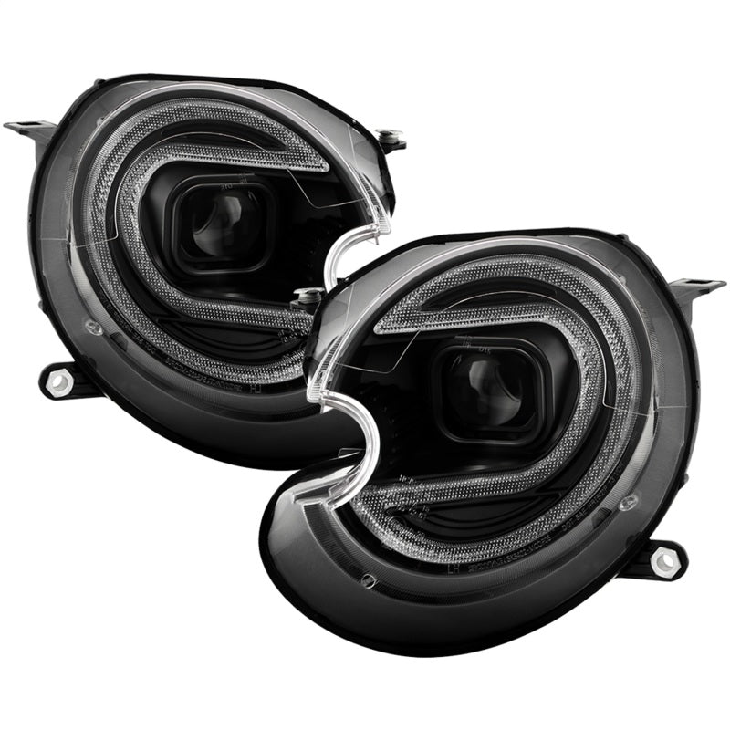 Phares de projecteur Spyder Mini Cooper 07-12 V2 Xénon/HID uniquement - Noir PRO-YD-MC07V2HIDSI-SBLB-BK