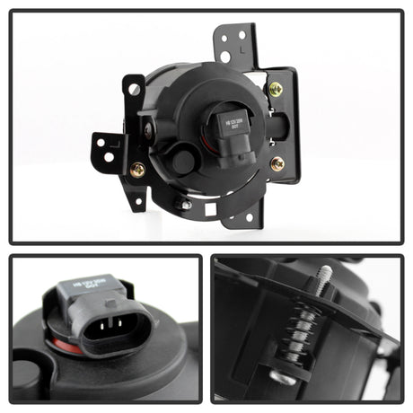Feux antibrouillard OEM Spyder Mitsubishi Mirage 2014+ avec interrupteur transparent FL-MM2014-C