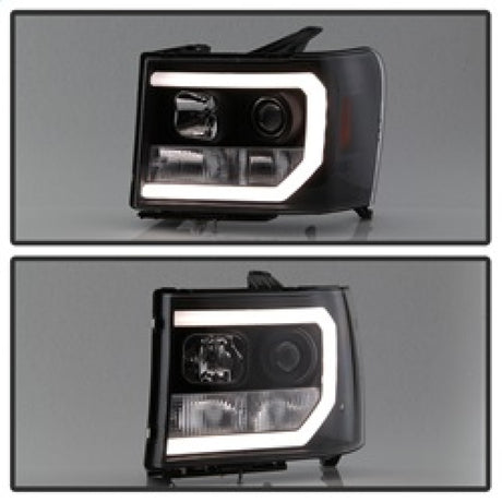 Phares de projecteur Spyder GMC Sierra 1500/2500/3500 07-13 V2 - Noir PRO-YD-GS07V2-LBDRL-BK