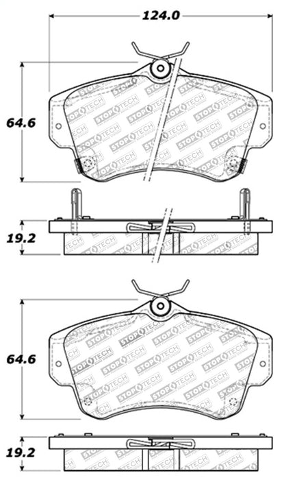 Plaquettes de frein avant StopTech Street Touring 03-05 Dodge SRT-4