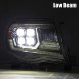 Phares de projecteur à LED AlphaRex 05-11 Toyota Tacoma NOVA style planche chromé avec lumière d'activation/DRL