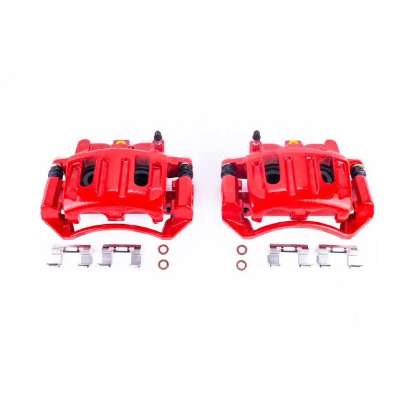 Étriers avant rouges Power Stop 03-04 Dodge Dakota avec supports - Paire