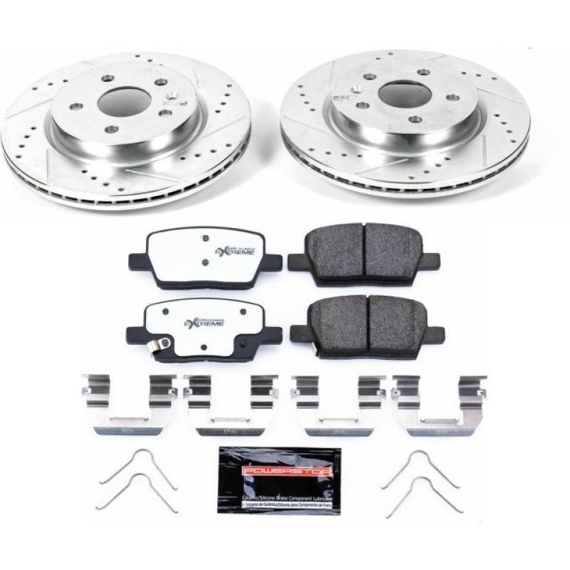 Power Stop 16-18 Cadillac CT6 Rear Z26 Street Warrior Brake Kit