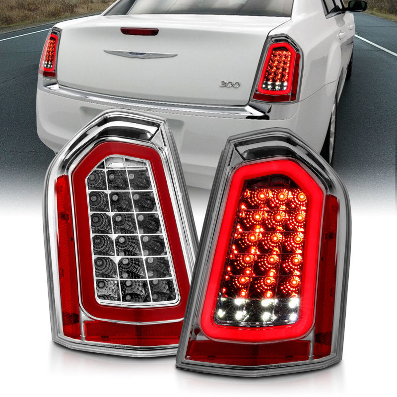 ANZO 11-14 Chrysler 300 Feux arrière à LED chromés avec séquentiel