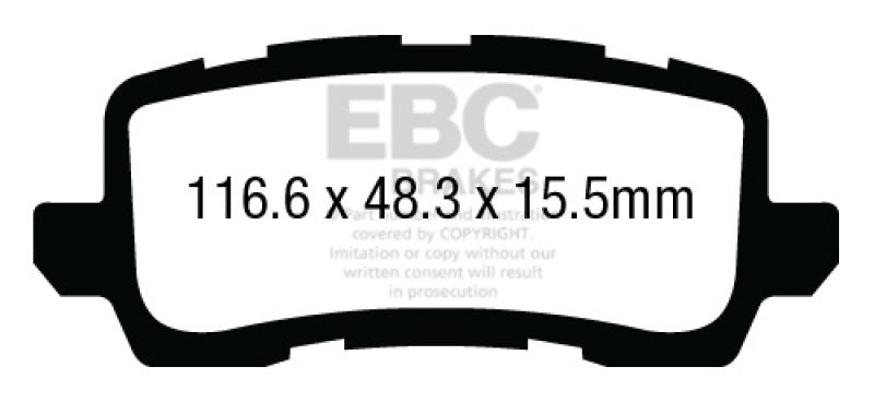 Plaquettes de frein arrière EBC Greenstuff pour Honda Odyssey 3.5L 2018+