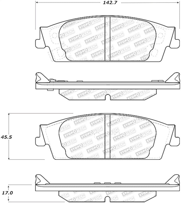 Plaquettes de frein arrière StopTech 15-17 Cadillac Escalade ESV Street Performance