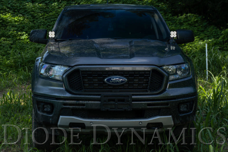 Kit de feux de fossé à DEL Diode Dynamics 19-21 pour Ford Ranger Stage Series 2 pouces - Combo blanc Pro