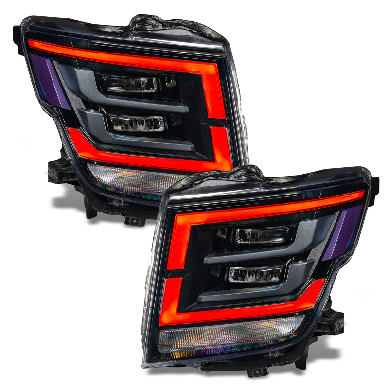Mise à niveau des phares DRL RVB + W Oracle 21-22 Nissan Titan - ColorSHIFT avec contrôleur simple VOIR LA GARANTIE