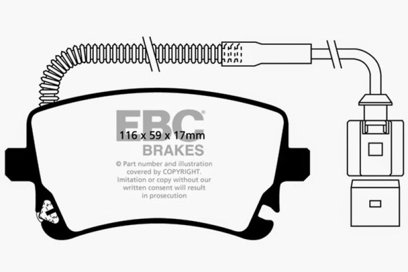 EBC 78-83 Mazda RX7 2.3 (1.1 rotatif) (tambours arrière) Plaquettes de frein avant Ultimax2