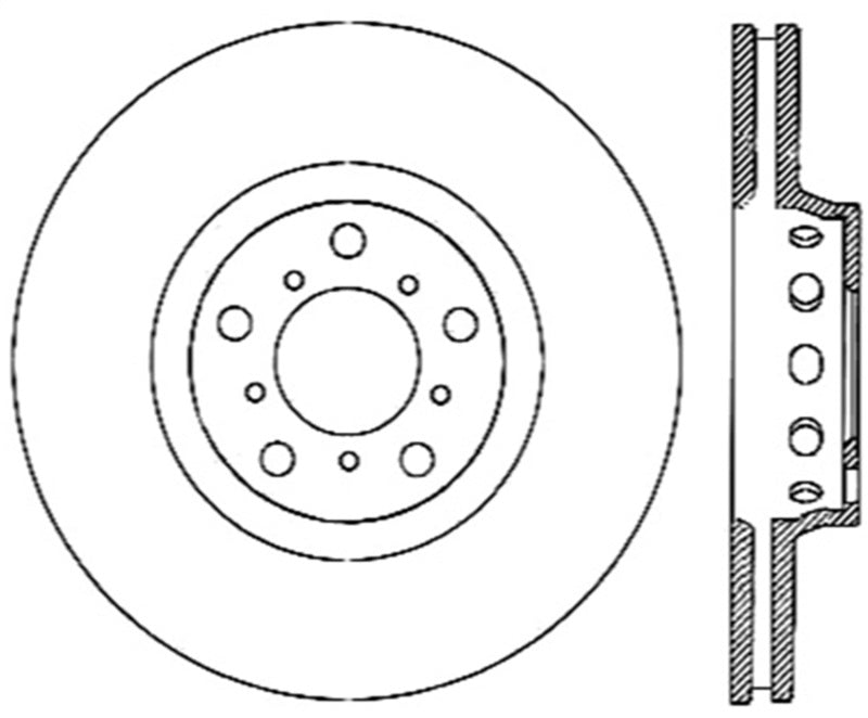 Rotor avant droit fendu et percé StopTech 00-03 BMW M5 (E39)