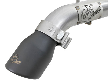 Système d'échappement arrière aFe MACH Force-Xp avec embout noir pour Jeep Wrangler 18-20 L4-2.0T / V6-3.6L