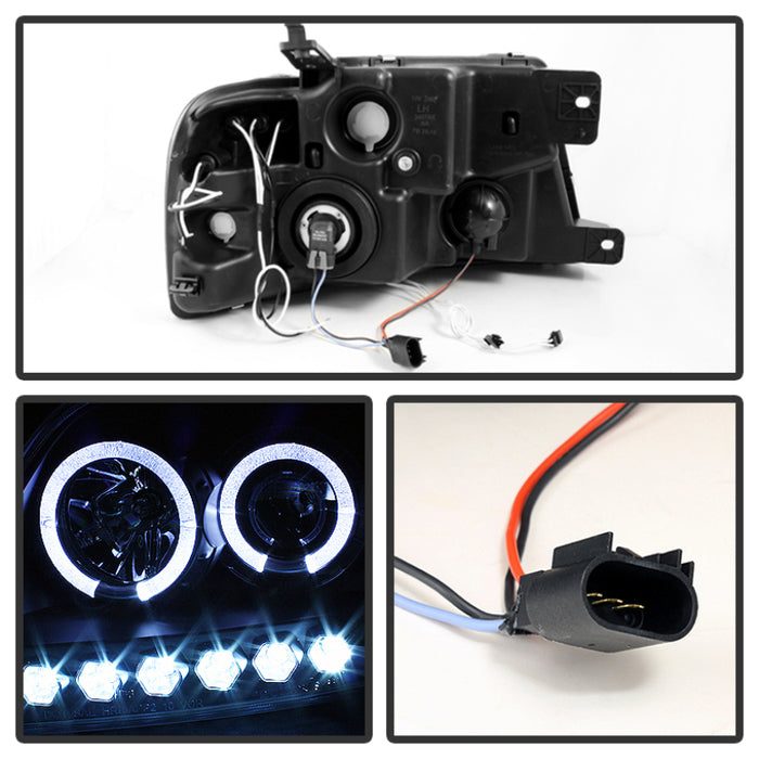 Phares de projecteur Spyder Ford F150 04-08 V 2 CCFL Halo LED Blk Smke PRO-YD-FF15004-CCFL-G2-BSM