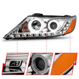 Phares de projecteur ANZO 2011-2013 Kia Sorento avec halo chromé (CCFL)