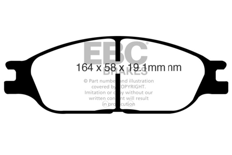 Plaquettes de frein avant EBC 99-00 Ford Windstar 3.0 Ultimax2