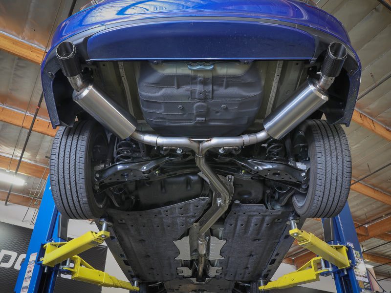 Système d'échappement Cat-Back aFe Takeda 2,5 pouces 304 SS avec embouts CF 2022+ Honda Civic L4-1,5 L (t)