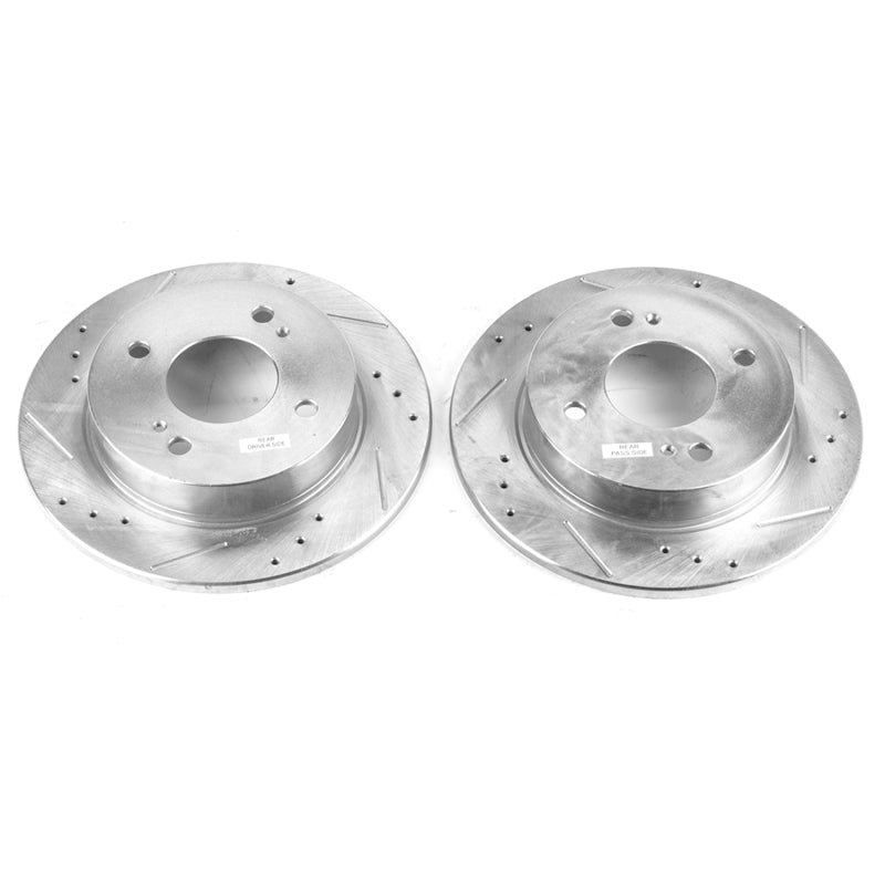 Disques de frein arrière Power Stop 91-96 Infiniti G20 Evolution percés et fendus - Paire