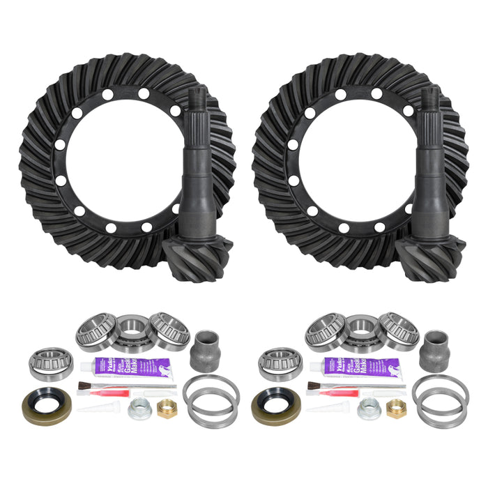 Kit de couronne et pignon Yukon avant et arrière pour différentiel Toyota 9,5/9,5 rapport 5,29