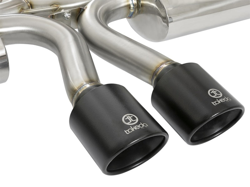 aFe Takeda 3in 304 SS Cat-Back Exhaust w/ Dual Center Black Tips 17+ Honda Civic Si (2dr) I4 1.5L