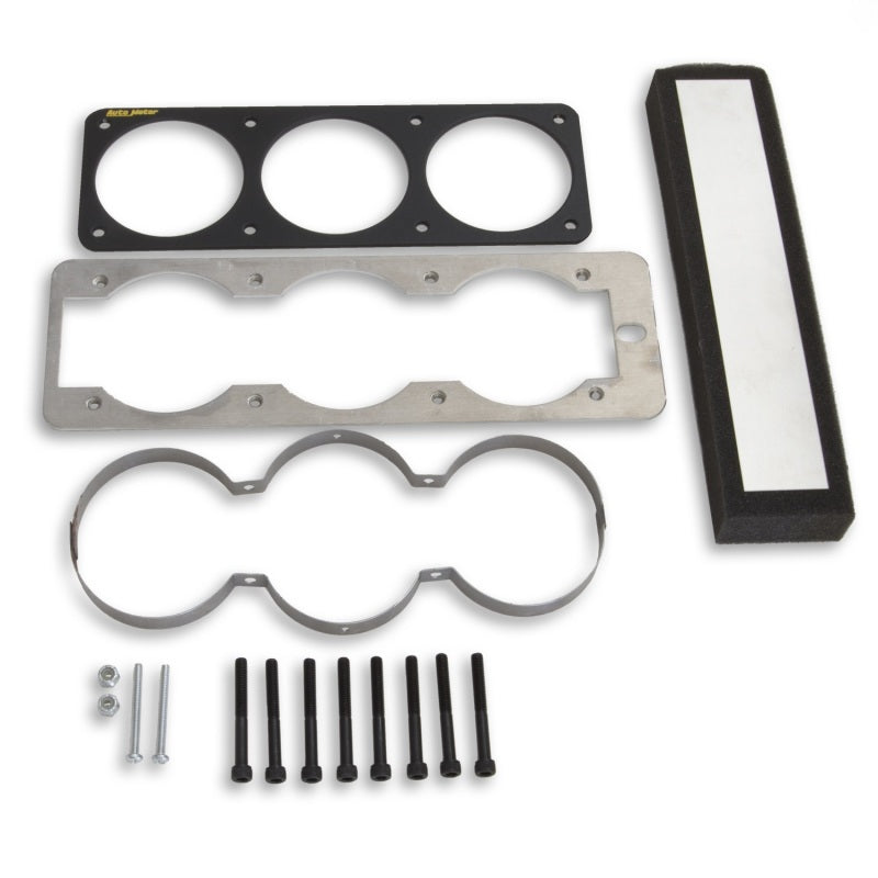 Cage de jauge triple noire Autometer 87-93 Ford Mustang 2-5/8 po