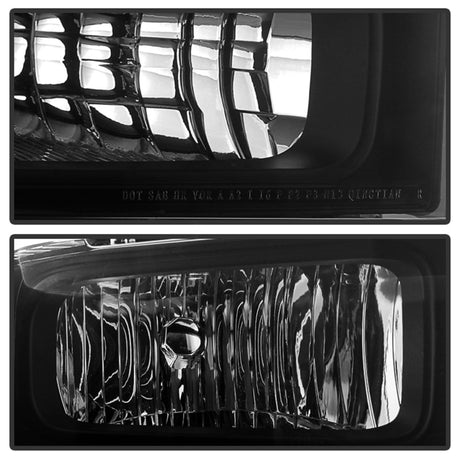 Phares Xtune en cristal pour Ford F250/350/450 Super Duty 05-07 Noir fumé HD-JH-FS05-AM-BSM