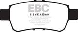 Plaquettes de frein arrière EBC 05-10 Honda Odyssey 3.5 Yellowstuff
