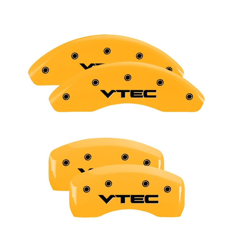 Couvre-étriers MGP 4 gravés avant et arrière Vtech finition jaune noir ch