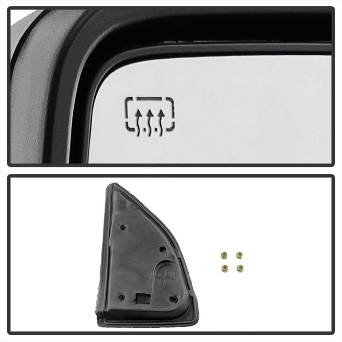 xTune Ford SuperDuty 08-15 Extendable Heated Mirrors w/ LED Signal Smoke MIR-FDSD08S-PW-SM-SET