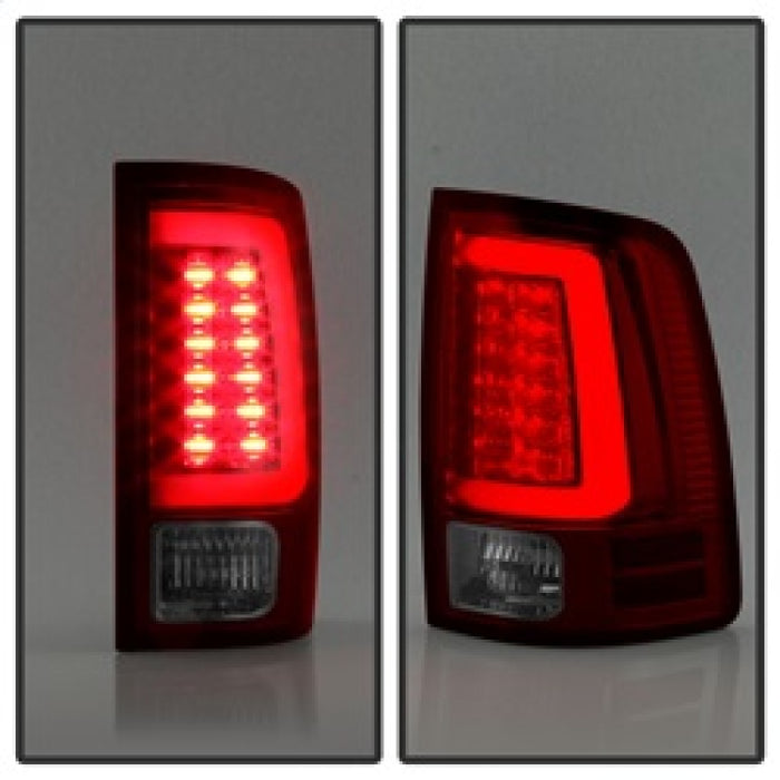 Feux arrière à DEL Spyder 13-14 Dodge Ram 1500 - Rouge transparent ALT-YD-DRAM13V2-LED-RC