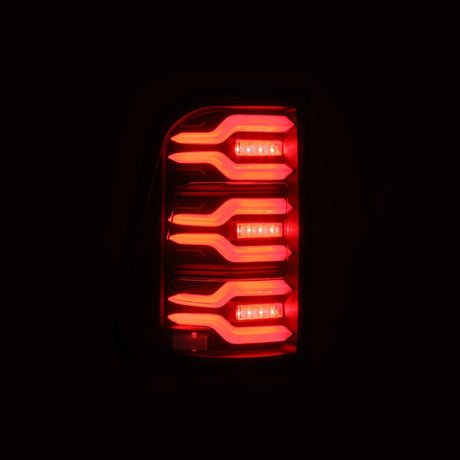 Feux arrière à LED AlphaRex 19-21 Dodge Ram 1500 Luxx-Series noirs avec Activ Light/Seq Signal