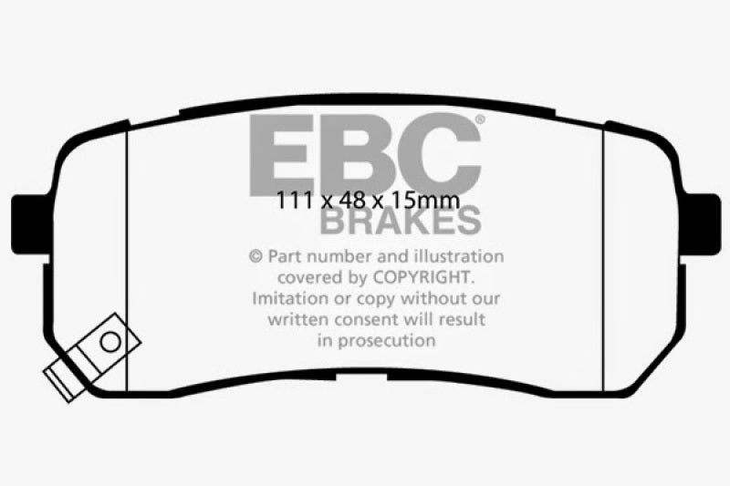 Plaquettes de frein arrière EBC 15+ Kia Sedona 3.3 Yellowstuff