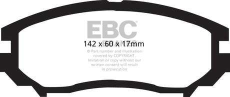 Plaquettes de frein avant EBC 04-06 Hyundai Tiburon 2.7 6 vitesses Greenstuff