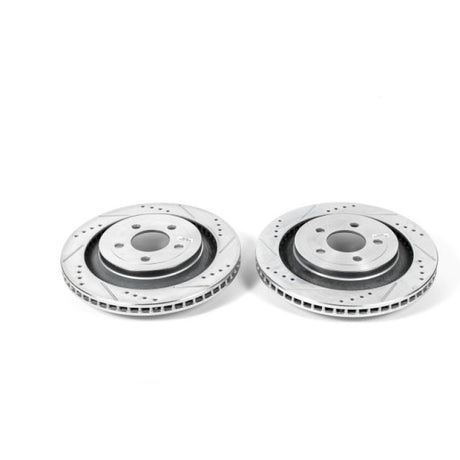 Disques de frein arrière Power Stop 15-19 Ford Mustang Evolution percés et fendus - Paire